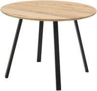 Stolkom Sp.z.o.o. Esstisch Nils Massivholz rund, Esszimmertisch Eiche, BxH 110x75 cm,
