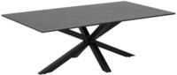 ACTONA GROUP Couchtisch in schwarz, Glas-Keramik, Stahl - 130x46x70cm (BxHxT)