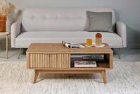 Jahnke Couchtisch WAVE COFFEE SK (1-St), Couchtisch, Retro-Stil, Stauraum, Fronten in