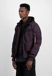 Bomberjacke ALPHA INDUSTRIES "MA-1 D-Tec Sleeve Embroidery", Herren, Gr. S, lila