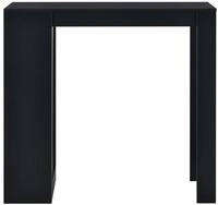 vidaXL Esstisch, Bartisch mit Regal Schwarz 110 x 50 x 103 cm