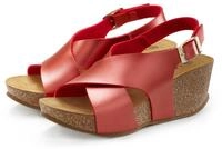 LASCANA Sommerschuh Sandalette Sommerschuh mit Keilabsatz und Korkfu&szlig;bett