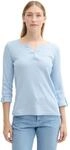 Langarmshirt TOM TAILOR, Damen, Gr. XXL (44), blau (light fjord blau wei&szlig; stripe),