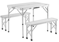 Casaria Campingtisch (3-St), Klappbar mit B&auml;nken Klapptisch Faltbar