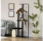 PawHut Kratzbaum mit 3 Plattformen, Katzenm&ouml;bel, mit Kissen, mit Kratzbrett, 48B x