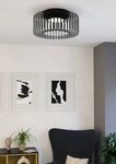 EGLO Deckenleuchte GINESTRONE-Z Deckenlampe schwarz, ZigBee 3.0, Timer, Disco-Modus,