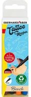 Eberhard Faber Filzstift Tattoo-Marker 4er-Etui Beach mit Schablone dermat. getestet