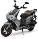 Burnout Motorroller BAD s Grau, 50 ccm, 25 km/h, Euro 5, Sportliches Design, Keyless