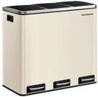 SONGMICS M&uuml;lleimer, M&uuml;lltrennsystem, 3 x 18 L, ergonomisch, 3 F&auml;cher