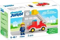 Playmobil&reg; Feuerwehrleiterfahrzeug (71683), JUNIOR Konstruktions-Spielset, (2...
