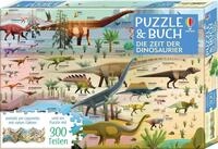 Usborne Verlag Puzzle Puzzle & Buch: Die Zeit der Dinosaurier, 300 Puzzleteile