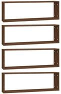 vidaXL Regal Wandregale 4 Stk. Braun Eichen-Optik 80x15x26,5cm Holzwerkstoff,...