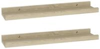 vidaXL Wandregal, Regale 2 Stk. Sonoma-Eiche 40x9x3 cm