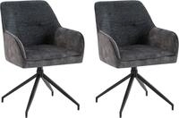 byLIVING Esszimmerstuhl Jacky 2er-Set (Set, 2 St), drehbarer Stuhl mit