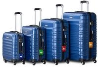 Juskys Trolleyset Rom, 4 Rollen, (4 tlg., 4-teilig), 4 Koffer, 360&deg; Rollen, robuste