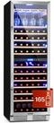 Klarstein Weink&uuml;hlschrank Vinovilla Grande 165 Built-in Duo Weink&uuml;hlschrank 425L
