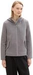Caban TOM TAILOR DENIM, Damen, Gr. XXL (44), grau (dunkelgrau melange), Obermaterial: