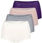 sloggi Maxislip Basic+ mit elastischer M&auml;usez&auml;hnchenkante im 4er Pack