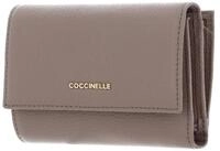 COCCINELLE Geldb&ouml;rse Wallet Grainy Leather, aus echtem Rindsleder braun
