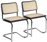 k-hometrends Freischwinger KALE, 2er-Set, aus Buchenholz schwarz & Wiener...