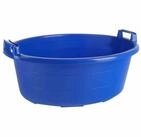 Lockweiler W&auml;schekorb Wanne oval 55 cm/27 l blau hochstehende Griffe
