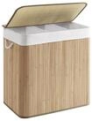 SONGMICS W&auml;schekorb 3 F&auml;cher, 150 L W&auml;schesammler mit Deckel, W&auml;schebox...