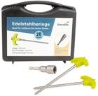 Skandika Zelthering, 20x Zelt-Heringe aus EDELSTAHL, stabile Heringe mit...