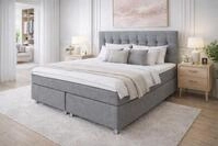 Tesla Dreams Boxspringbett Ronda 7-Zonen-Taschenfederkern, Wendematratze (H&auml;rtegrad