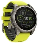Garmin Garmin fenix 8 - 47mm Solar Sapphire Graphite/Yellow Smartwatch schwarz