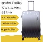 MONOPOL&reg; Hartschalen-Trolley Hartschalentrolley Marbella grau-schwarz L