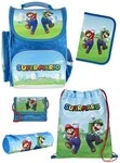 UNDERCOVER Schulranzen Undercover CLOU Schulranzen Set, 5-teilig Super Mario