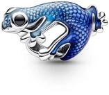 Pandora Bead Charm Silber Metallisch Blauer Gecko