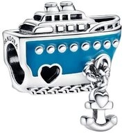 Pandora Charm-Einh&auml;nger 792198C01, Schiff, Reisen, Kreuzfahrt, Blau