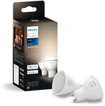 Philips Hue LED-Leuchtmittel White GU10 Doppelpack 2 x 400lm, GU10, 2 St.