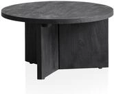 Wohnling Couchtisch WL6.985 Massivholz Schwarz Sofatisch 60x60x33cm...