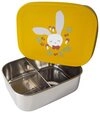 kikadu Lunchbox, Box: Stainless Steel, Lid: 100% Silicone, (1-tlg), Hase Mustard aus