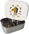 kikadu Lunchbox, Box: Stainless Steel, Lid: 100% Silicone, BPA free, (1-tlg), Giraffe