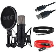 R&Oslash;DE Mikrofon Rode NT1 5th Generation Mikrofon Schwarz + USB-Kabel,...