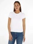 Tommy Jeans Kurzarmshirt TJW ESSENTIAL RIB SHORT SLEEVE EXT Baumwollmischung in