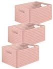 ROTHO Aufbewahrungsbox Country 3er-Set Aufbewahrungskiste 18l in Rattan-Optik