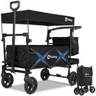 Sekey Bollerwagen 150 kg Faltbarer Bollerwagen mit Dach und 3-Punkt-Sicherheitsgurt,