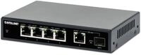 Intellinet Switch - 4 x 10/100/1000 (PoE) + 1 x Combo Gigabit SFP/RJ-45 (Uplink)
