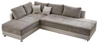 luma-home Ecksofa 15102, Dauerschl&auml;fer-Doppelbett B306/T223/H95 cm, Bettkasten,