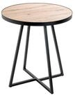 HAKU Beistelltisch Beistelltisch Eiche - Sofatisch schwarz, MDF, Metall - H 52 x &Oslash;