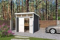 LASITA MAJA Gartenhaus Kibo 3, BxT: 250x275 cm, Blockbohlenhaus 28mm
