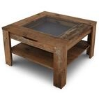 byLIVING Couchtisch RALPH, Tischplatte mit Glaseinlage, Stauraum, 1 Schubkasten,