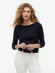 Strickpullover TOMMY HILFIGER "CO JERSEY STITCH V-NECK SWEATER", Damen, Gr. XXS...