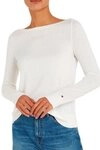 Tommy Hilfiger Strickpullover CO JERSEY STITCH V-NECK SWEATER mit Tommy Hilfiger