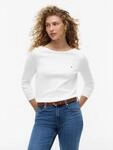 Strickpullover TOMMY HILFIGER "CO JERSEY STITCH V-NECK SWEATER", Damen, Gr. XXS (32),