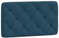 vidaXL Bett Kopfteil-Kissen Blau 80 cm Samt (1-tlg)